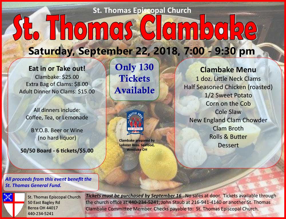 2018 Clambake Flyer